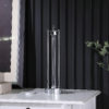 19.25" in UV STERILIZED SILVER METAL TABLE LAMP W/ REMOTE CONTROL - Image 5