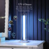 19.25" in UV STERILIZED SILVER METAL TABLE LAMP W/ REMOTE CONTROL - Image 7