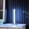 19.25" in UV STERILIZED SILVER METAL TABLE LAMP W/ REMOTE CONTROL - Image 6