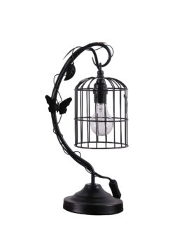 17.5" in IRIS BLACK BUTTERFLY GARDEN METAL TABLE LAMP