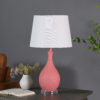 28" in PINK TELLI PEBBLE MID CENTURY RESIN TABLE LAMP - Image 3