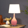 28" in PINK TELLI PEBBLE MID CENTURY RESIN TABLE LAMP - Image 4