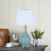 28" in TEAL TELLI PEBBLE MID CENTURY RESIN TABLE LAMP - Image 3