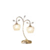 17.25" in ROSE GOLD 2-FLORAL BELL GLAM METAL TABLE LAMP - Image 2