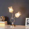 18.75" in ROSE GOLD 2-FLORAL TRUMPET GLAM METAL TABLE LAMP - Image 4
