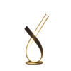 17" in ABSTRACT UPRIGHT RIBBON BOW LED BLACK METAL TABLE LAMP - Image 2