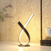 17" in ABSTRACT UPRIGHT RIBBON BOW LED BLACK METAL TABLE LAMP - Image 4