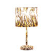 18.5" in FAUX SUEDE TIGER PRINT METAL TABLE LAMP - Image 2