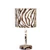 18.5"in FAUX SUEDE ZEBRA METAL TABLE LAMP - Image 2