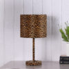 18.5" in FAUX SUEDE LEOPARD PRINT METAL TABLE LAMP - Image 3