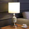 23" LAYLA ROSE GOLD BOHEMIAN GLASS MOSAIC MODERN TABLE LAMP - Image 4