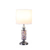 24" VICKI CHROME BOHEMIAN GLASS MOSAIC MODERN TABLE LAMP - Image 2