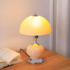 15.75"H ERTE BLUSH PINK ART DECO GLASS W/ NIGHT LIGHT TABLE LAMP - Image 4