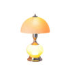 15.75"H ERTE BLUSH PINK ART DECO GLASS W/ NIGHT LIGHT TABLE LAMP - Image 2