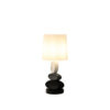 19" in COASTAL COMO MODERN STACKED TABLETS METAL TABLE LAMP - Image 2