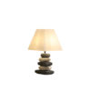 17.5" in COASTAL DARYA 5 STACKED PEBBLE CERAMIC TABLE LAMP - Image 2