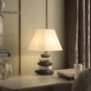 17.5" in COASTAL DARYA 5 STACKED PEBBLE CERAMIC TABLE LAMP - Image 4