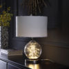 20.5" in ATHENA GLASS LED PLASMA MID-CENTURY METAL TABLE LAMP - Image 4