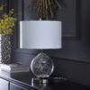 20.5" in ATHENA GLASS LED PLASMA MID-CENTURY METAL TABLE LAMP - Image 3