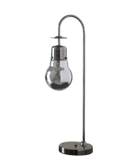 29" in ADAN EDISON RESTORATIVE GLASS LED DOWNBRIDGE BLACK CHROME METAL TABLE LAMP