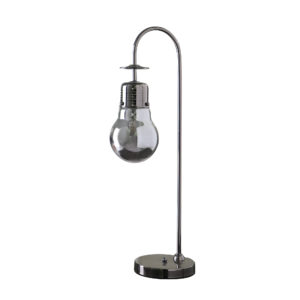 29" in ADAN EDISON RESTORATIVE GLASS LED DOWNBRIDGE BLACK CHROME METAL TABLE LAMP