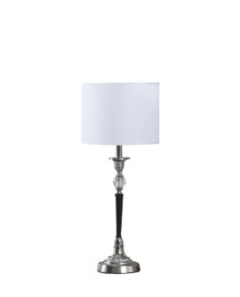 22.75" in ALBI CANDLESTICK CRYSTAL ACCENT BLACK/SILVER TABLE LAMP
