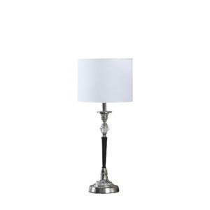 22.75" in ALBI CANDLESTICK CRYSTAL ACCENT BLACK/SILVER TABLE LAMP
