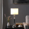 22.75" in ALBI CANDLESTICK CRYSTAL ACCENT BLACK/SILVER TABLE LAMP - Image 4