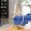 19" in ABSTRACT INFINITY MATTE GOLD MODERN TABLE LAMP - Image 3