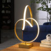 19" in ABSTRACT INFINITY MATTE GOLD MODERN TABLE LAMP - Image 4