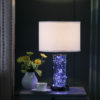 21.25" in CYNX LED NIGHT LIGHT MID-CENTURY GLASS BLACK CHROME TABLE LAMP - Image 6