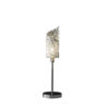 22" in ALDO UPRIGHT CONCAVE ALUMINUM BRUSH SILVER TABLE LAMP - Image 2