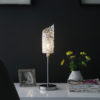 22" in ALDO UPRIGHT CONCAVE ALUMINUM BRUSH SILVER TABLE LAMP - Image 4