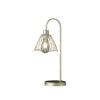 20.5" in INDUSTRIAL FARM PENDANT CAGE SATIN MATTE GOLD METAL TABLE LAMP - Image 2