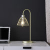 20.5" in INDUSTRIAL FARM PENDANT CAGE SATIN MATTE GOLD METAL TABLE LAMP - Image 4