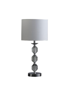 21" in TILLI HEXAGONAL PRISM CRYSTAL ORB TABLE LAMP