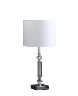 19.75" in ELON CUT CRYSTAL COLUMN MODERN TABLE LAMP