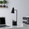 19.5" in STUDENT BLACK METAL TASK DESK LAMP W/ ORGANIZER - Image 3