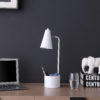 19.5" in STUDENT WHITE METAL TASK DESK LAMP W/ ORGANIZER - Image 3
