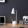 19.5" in STUDENT WHITE METAL TASK DESK LAMP W/ ORGANIZER - Image 4