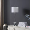 25.5" in BUFFET CRYSTAL FLORAL CHROME METAL TABLE LAMP - Image 3