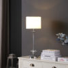 25.5" in BUFFET CRYSTAL FLORAL CHROME METAL TABLE LAMP - Image 4