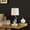 20.5" in MODERN READER WHITE SITTING A GRAY STACK OF BOOKS POLYRESIN TABLE LAMP - Image 3