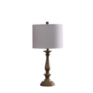 27.5"H COASTAL WOOD EFFECT POLYRESIN TABLE LAMP