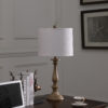 27.5"H COASTAL WOOD EFFECT POLYRESIN TABLE LAMP - Image 3