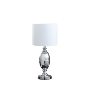 25" in AMBROS TEXTURED SILVER CHROME URN TABLE LAMP