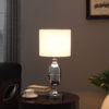 25" in AMBROS TEXTURED SILVER CHROME URN TABLE LAMP - Image 4