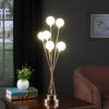 27.5" in 6-LIGHT ACRYLIC GLOBE ALUMINUN LED CHRYSANTHE YELLOW GOLD METAL TABLE LAMP - Image 4