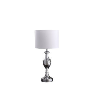 22.25" in ANDERS CREST SHAPE SILVER CHROME URN TABLE LAMP