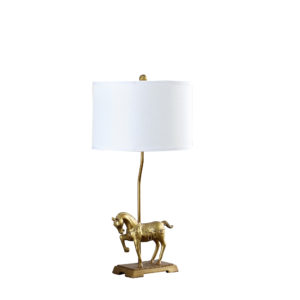 29.5" in GOLD ROYAL STALLION HORSE RESIN TABLE LAMP